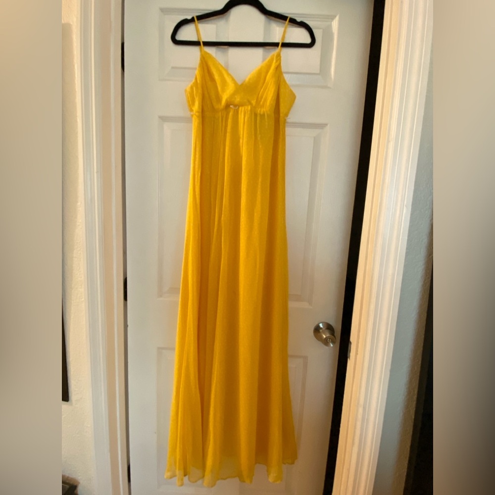 Betsey Johnson Yellow Maxi Gown